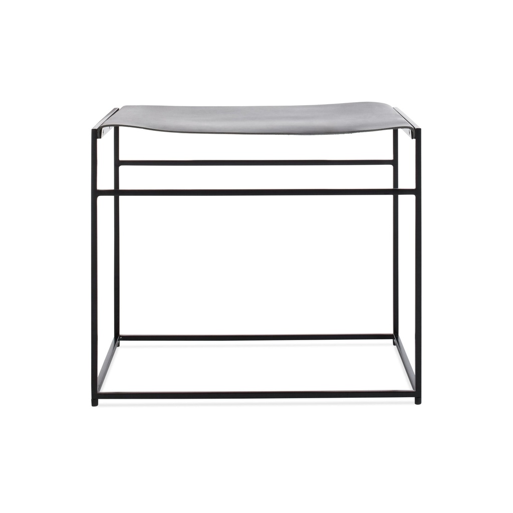 [CM1-STLBLK-BK] Common Leather Stool