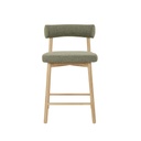 Olsen Barstool - Moss Tweed - Light Oak