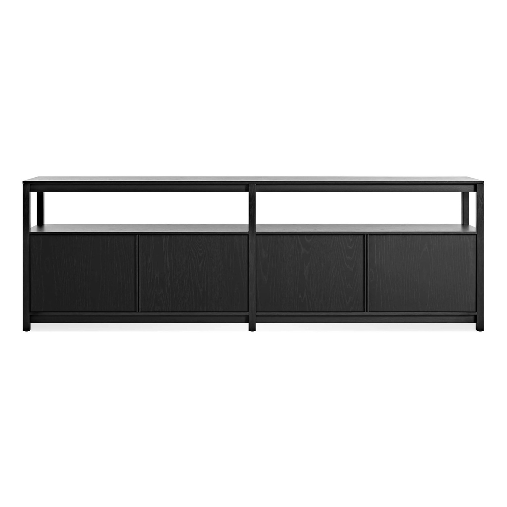 [OP1-LWSTLN-BK] Open Plan Long and Low Bookcase with Storage