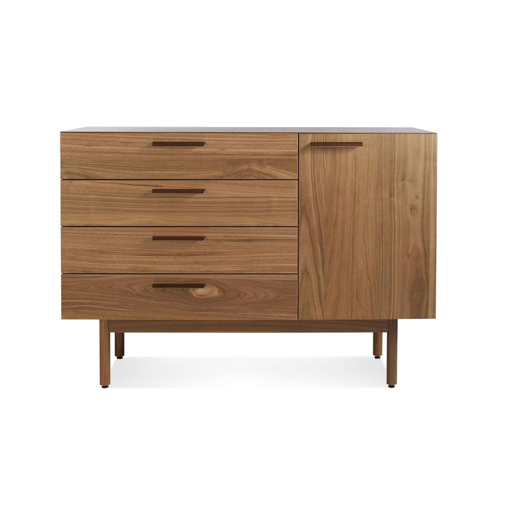 [SH1-4DW1DR-HK] Shale 4 Drawer / 1 Door Credenza