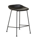 Turner Barstool - Vintage Matt Black PU - Black Metal