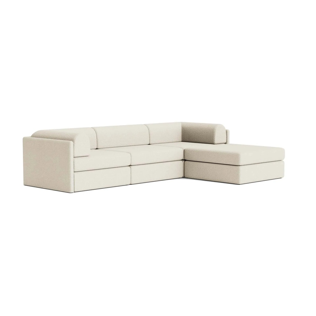 [DO-02-26-4CH-CO901] Addy 4 Seater Chaise Sofa - Copenhagen Grey
