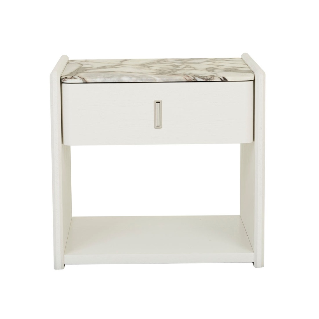 [PEARCE-MARBLE-BEDSIDE-BONE-SIDE-PEARCE-MAR] Pearce Marble Bedside - Bone
