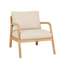 Belle Outdoor Occasional Chair - Straw Sunproof - Natural Teak