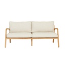 Belle 3 Seater Sofa - Straw Sunproof - Natural Teak