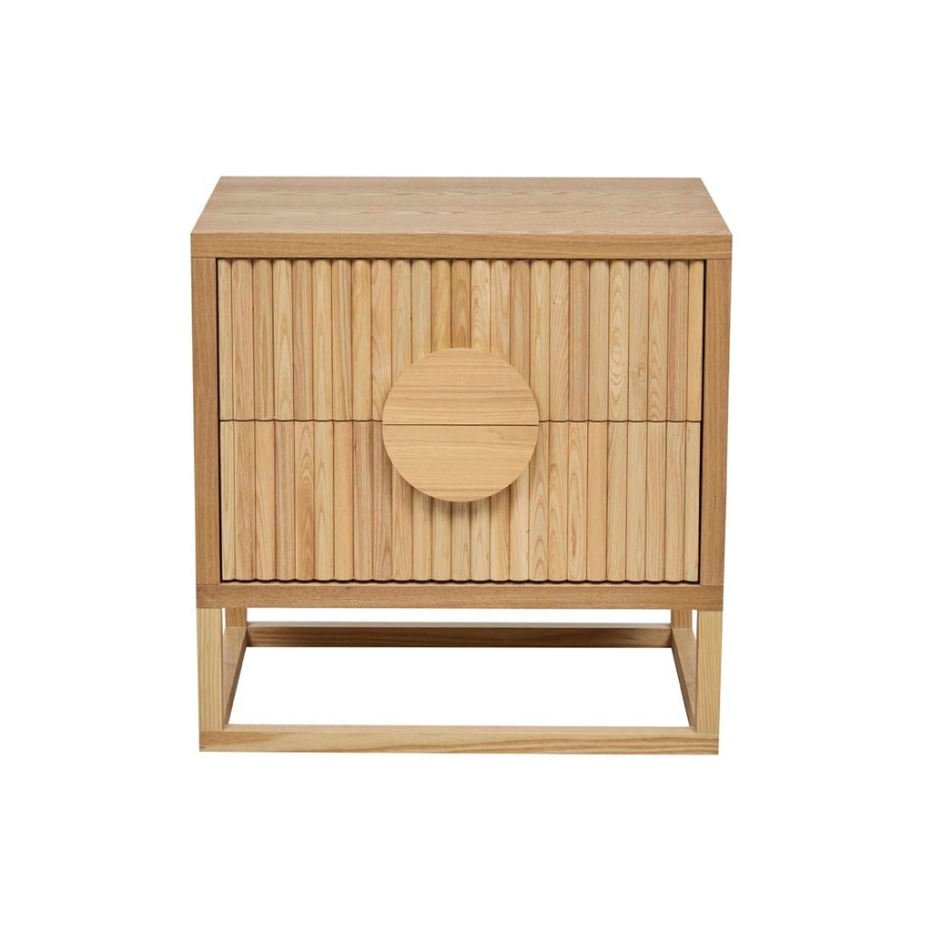 [BENJAMIN-RIPPLE-BEDSIDE-NATURAL-ASH-SIDE-BEN-RIP] Benjamin Ripple Bedside - Natural Ash