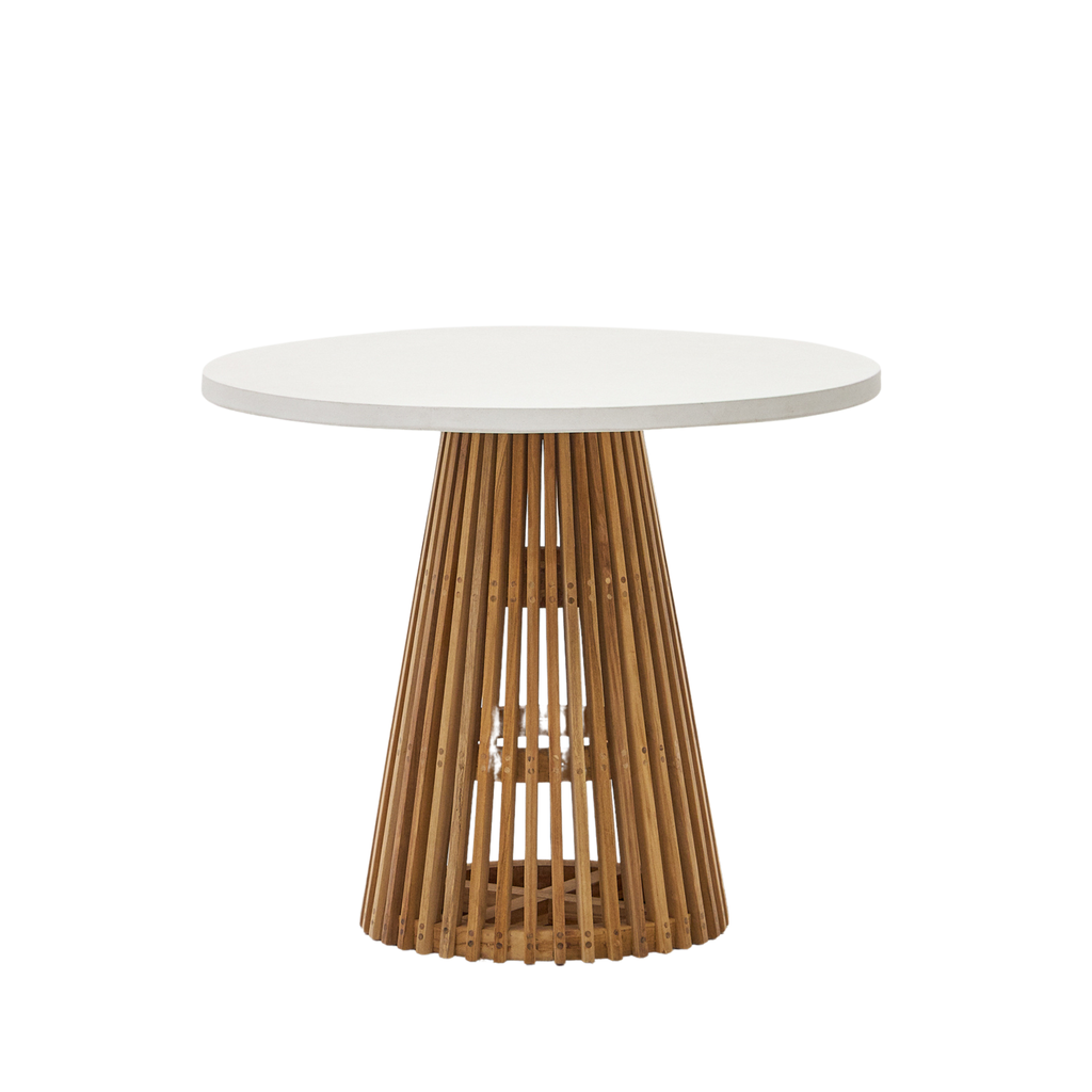 [KH-J0100112PR05] Alcaufar Outdoor Dining Table 90cm - White