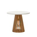 Alcaufar Outdoor Dining Table 90cm - White