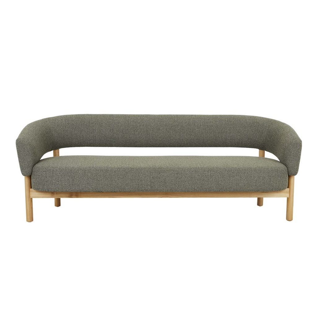 [SOF-JEN3S-MOSS-TWEED-NATURAL-ASH] Jenson 3 Seater Sofa - Moss Tweed - Natural Ash
