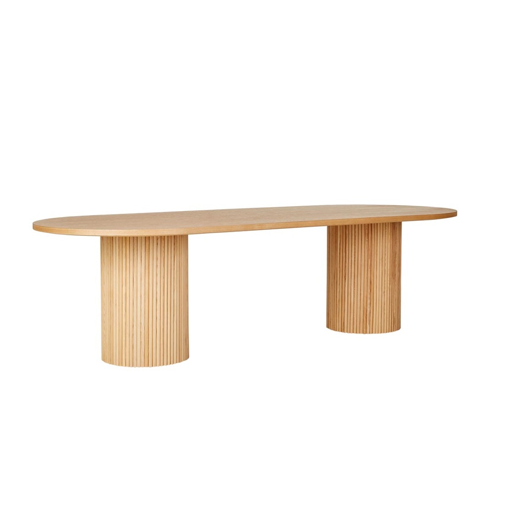 [BENJAMIN-RIPPLE-OVAL-DINING-TABLES-NATURAL-ASH-DT-BEN-RIP-OVL-X] Benjamin Ripple Oval Dining Tables - Natural Ash