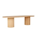 Benjamin Ripple Oval Dining Tables - Natural Ash