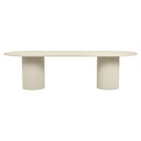 Benjamin Ripple Oval Dining Tables - Putty