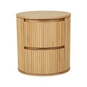 Benjamin Ripple Round Bedside - Natural Ash