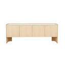 Billie Marble Buffet - Natural Travertine - Satin Oak
