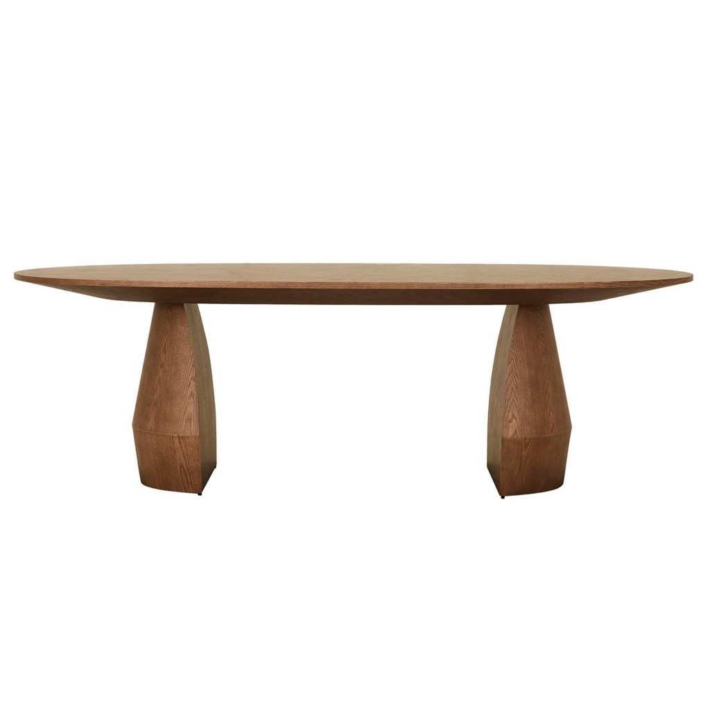 [BLOOM-OVAL-DINING-TABLE-SMOKED-ASH-DT-BLOOM-OVL-X] Bloom Oval Dining Table - Smoked Ash