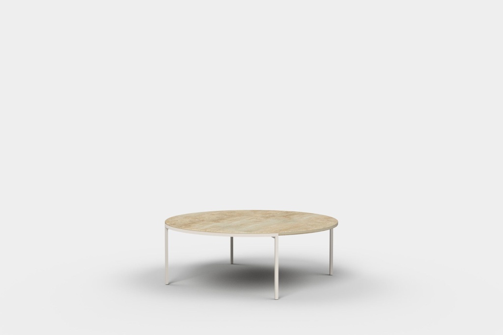 [FLS474916-184] Ex-display - Alice Round Coffee Table Travertine