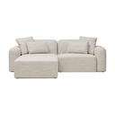 Paige Modular Sofa Oyster Weave 2 Seat with Ottoman
