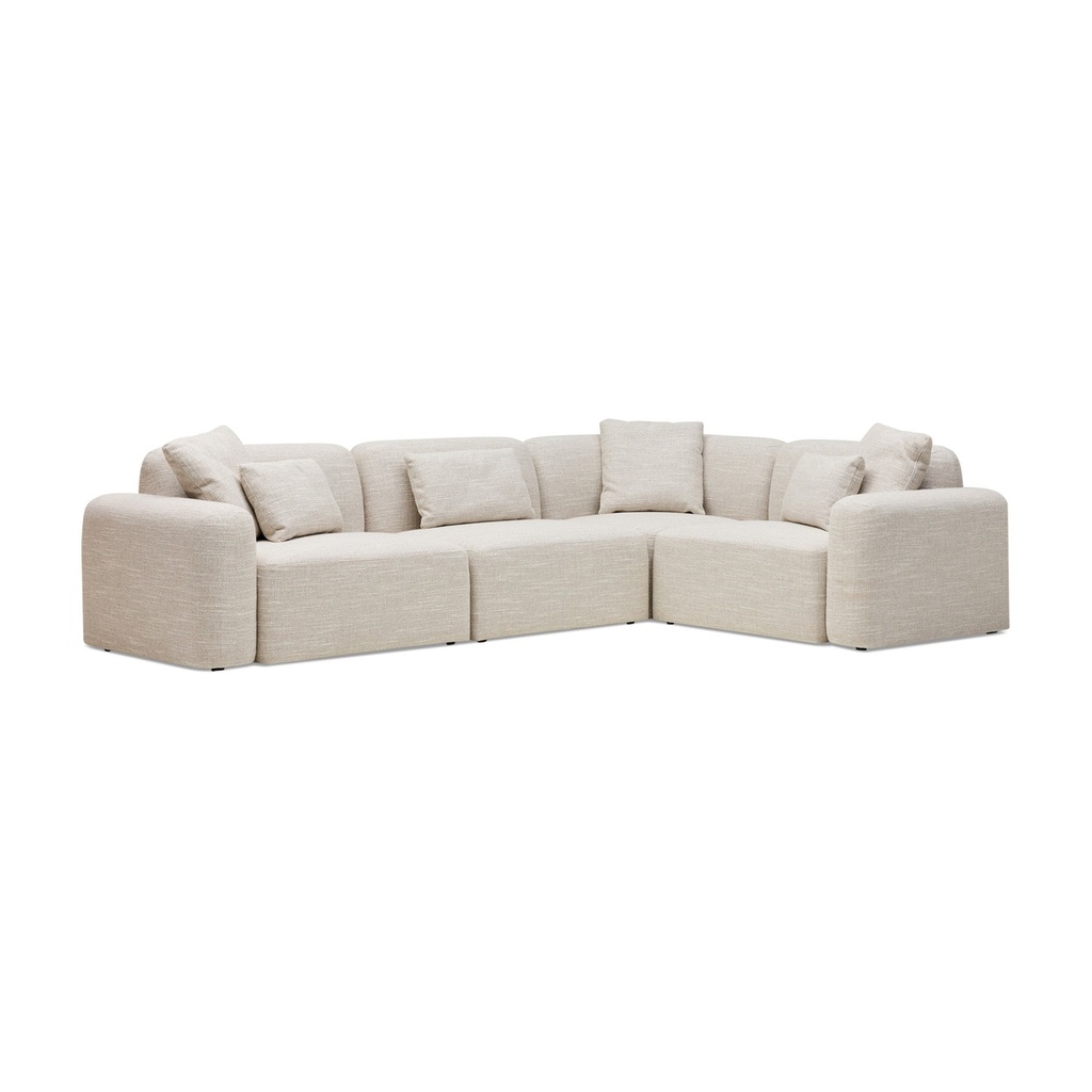 Paige Modular Sofa Oyster Weave 4 Seat Corner