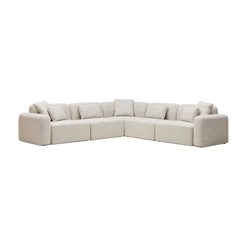 Paige Modular Sofa Oyster Weave 5 Seat Corner
