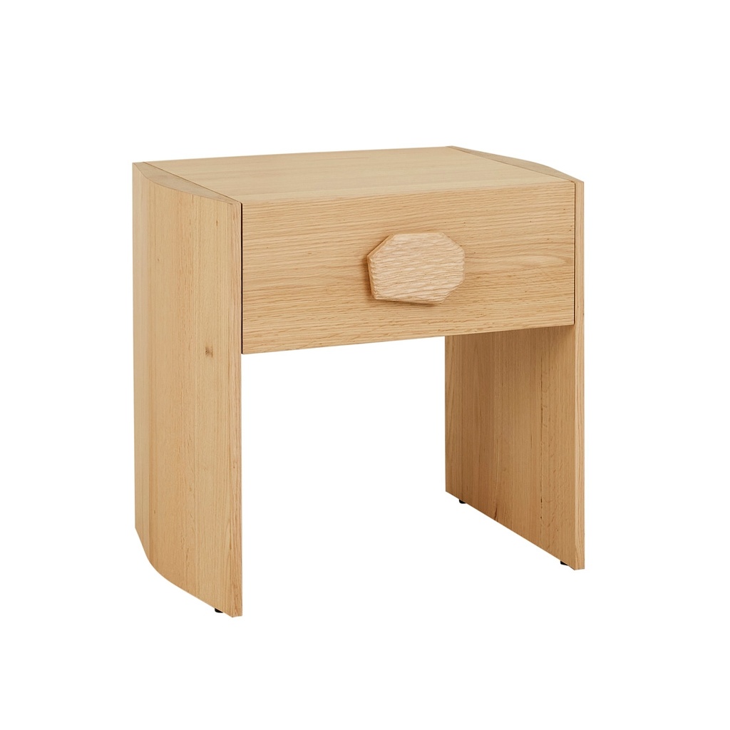[CARVARA-ABSTRACT-BEDSIDE-NEW-OAK-SIDE-CARVA-ABS] Carvara Abstract Bedside - New Oak
