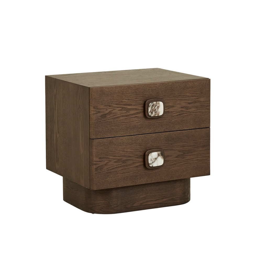Ciel Bedside - Matt Ocean Marble - Tobacco Ash
