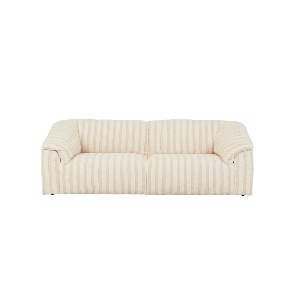 [HUGO-SABLE-3-SEATER-SOFA-ALMOND-STRIPE-SOF-HUGO-SABL3S-3-SEATER] Hugo Sable 3 Seater Sofa - Almond Stripe