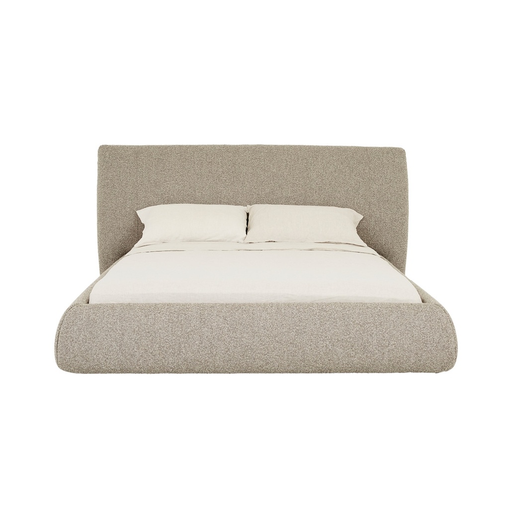Madrid Curve Bed - Mercury Boucle