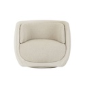 Mara Swivel Occasional Chair - Sugar Velvet - Malt Boucle