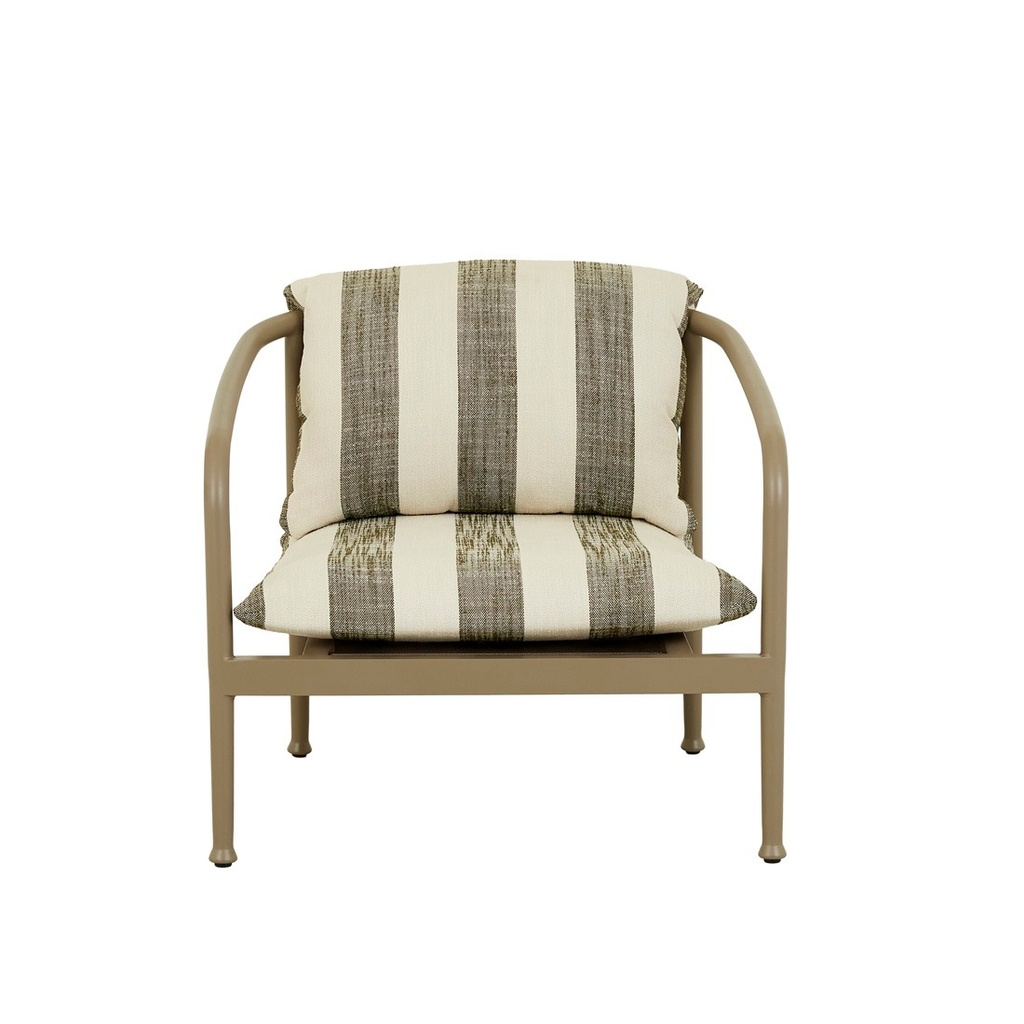 [MONTROI-ECHO-SOFA-CHAIR-KHAKI-STRIPE-UMBER-SOF-MONT-ECHO-1S-KHAKI-STRIPE-UMBER] Montroi Echo Sofa Chair - Khaki Stripe - Umber