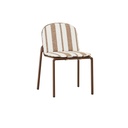 Palma Ios Dining Chair - Mocha Awning Stripe - Hickory