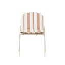Palma Ios Dining Chair - Terracotta Awning Stripe - Bone