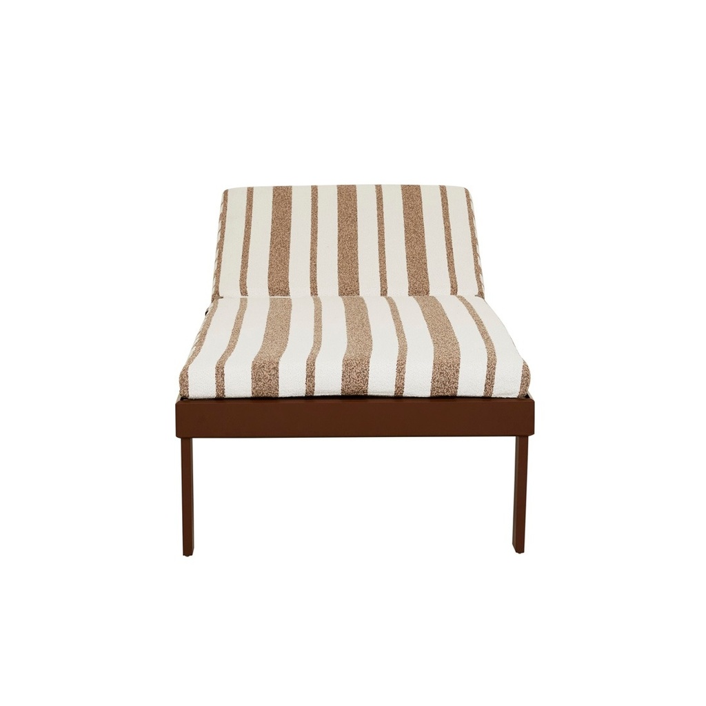 Palma Ios Sunbed - Mocha Awning Stripe - Hickory