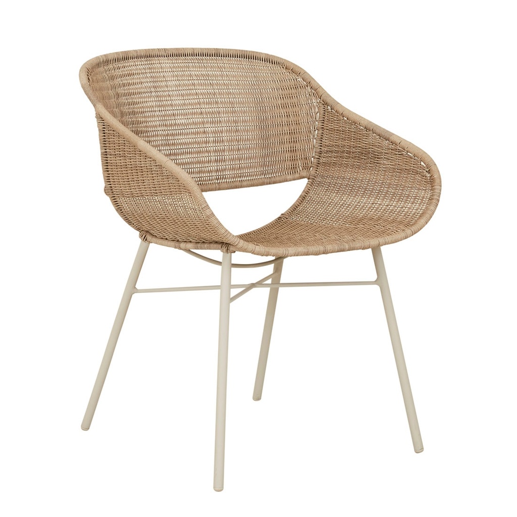 [CABANA-CURVE-DINING-ARMCHAIR-LINEN-CH-CABA-CURV] Cabana Curve Dining Armchair - Linen