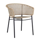 Cabana Lace Dining Armchair - Linen Indigo Weave - Indigo