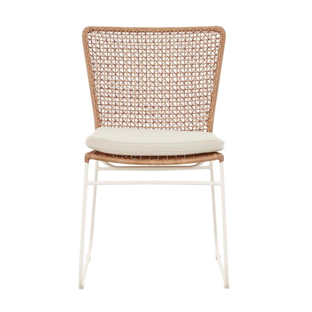 [CABANA-SLEIGH-DINING-CHAIR-NATURAL-IVORY-CH-CABA-SLE-IVORY] Cabana Sleigh Dining Chair - Natural - Ivory