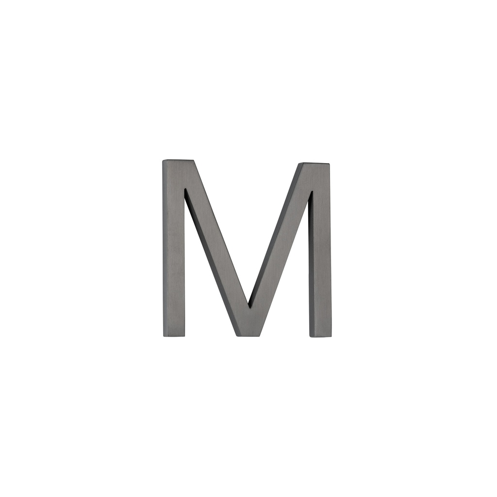 [14852] M Letter - 60mm - Brushed Gunmetal