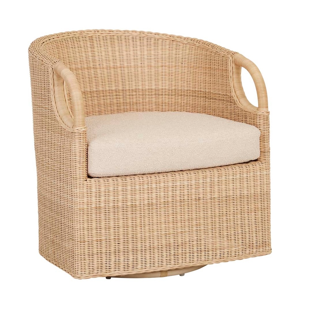 [CANA-OCCASIONAL-CHAIR-SHELL-BOUCLE-NATURAL-RATTAN-CH-CANA-OCC-NATURAL-RATTAN] Cana Occasional Chair - Shell Boucle - Natural Rattan