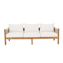 Cannes Rope 3 Seater Sofa - Sand - Natural Teak