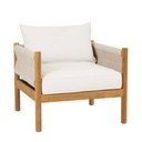 Cannes Rope Sofa Chair - Sand - Natural Teak