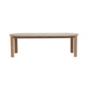 Cannes Quadra Oval Dining Table - Crema - Natural Teak