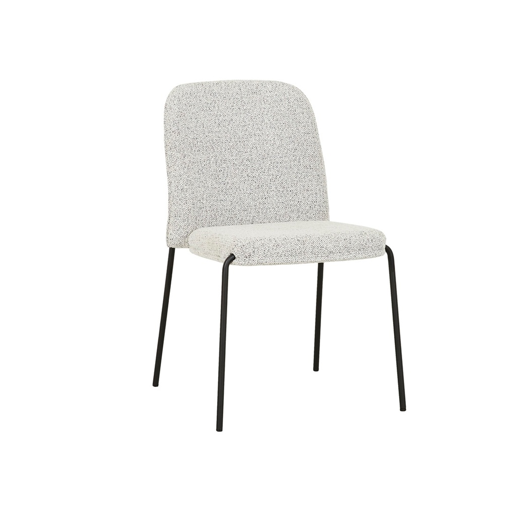 [ACE-STACKABLE-DINING-CHAIR-SALT-PEPPER-MATT-BLACK-CH-ACE-MATT-BLACK] Ace Stackable Dining Chair - Salt & Pepper - Matt Black