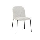 Ace Stackable Dining Chair - Salt & Pepper - Matt Black