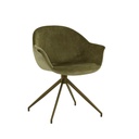Daisy Spider Leg Office Chair - Loden - Antique Brass