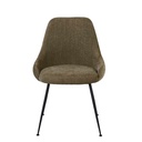 Dane Dining Chair - Copeland Olive - Black Metal