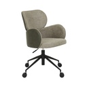 Edwin Office Chair - Khaki Grey - Vintage Matt Green PU
