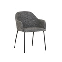 Riley Dining Armchair - Domino - Matt Graphite