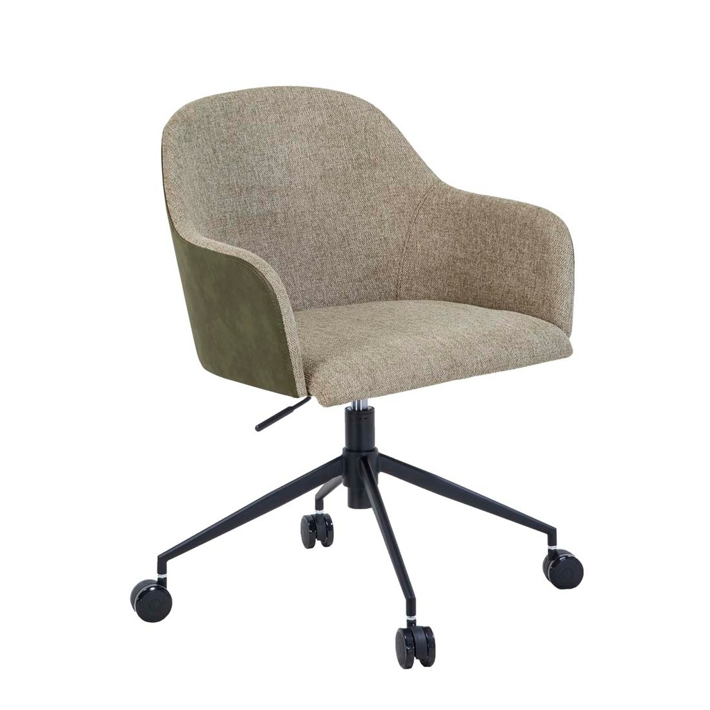 [RILEY-OFFICE-CHAIR-KHAKI-GREY-VINTAGE-MATT-GREEN-PU-CH-RIL-OFF-VINTAGE-MATT-GREEN-PU] Riley Office Chair - Khaki Grey - Vintage Matt Green PU