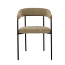 Stanley Dining Armchair - Copeland Olive - Black Metal