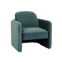 Leora Occasional Chair - Peacock Velvet - Ether Tweed