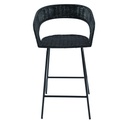 Charlotte Barstool - Black Rattan - Black Metal